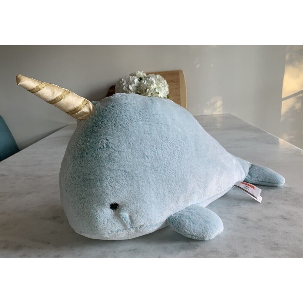 18" GUND Nori Narwhal Stuffed Plush Whale #6050381